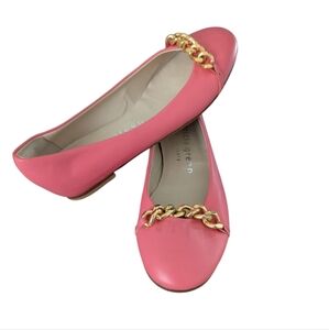 Patricia Green 🩷 Pink Flats with Chain Detail Sz.6.5